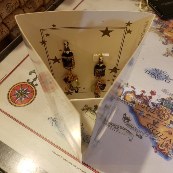 Lunch at The Ritz - Merlot Earrings - NEW - Picture 15 of 16